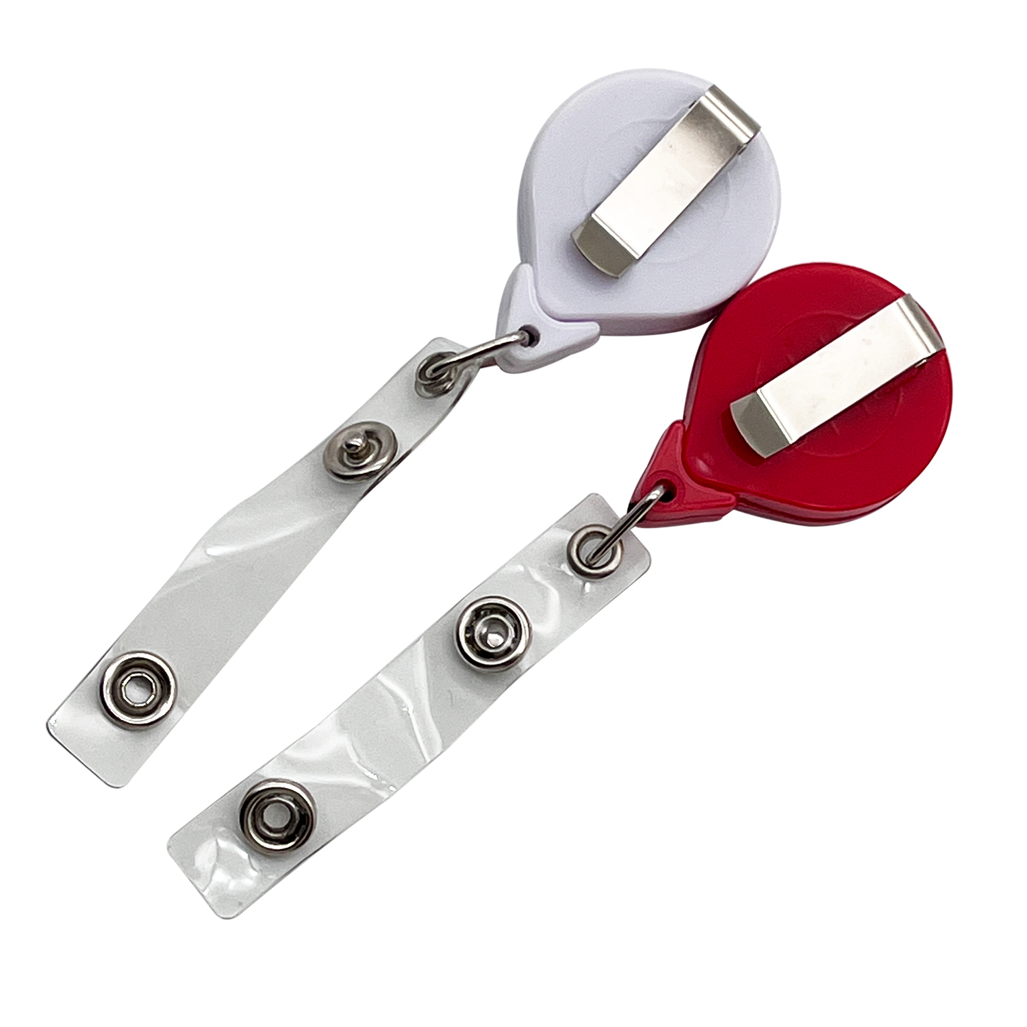 Custom logo 32mm plastic ID card holder anti-lost keychain retractable badge reel easy-pull buckle yoyo badge holder with clip